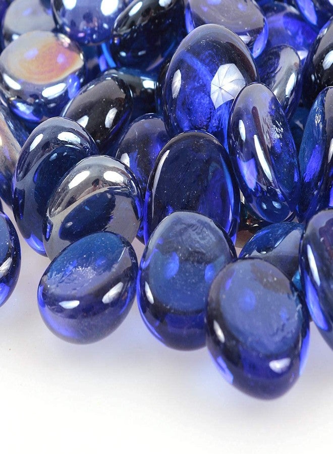 VANNEF Stone Special Polished Shiny Glass Pebbles for Home Garden Aquarium Landscape Outdoor Decoration (DarkBlue, 950 gm) - Image 2